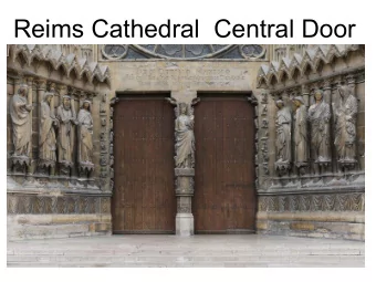 Reims Cathedral  Central Door  Right Side  Gabriel Mary  Mary Elizabeth  Annunciation  Visitation