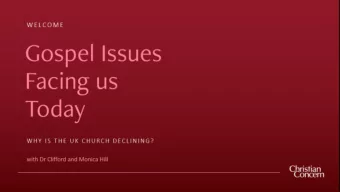 WHY IS THE UK CHURCH DECLINING?  Does th  the Futu  ture have a Ch  Church?  Does the Church have a