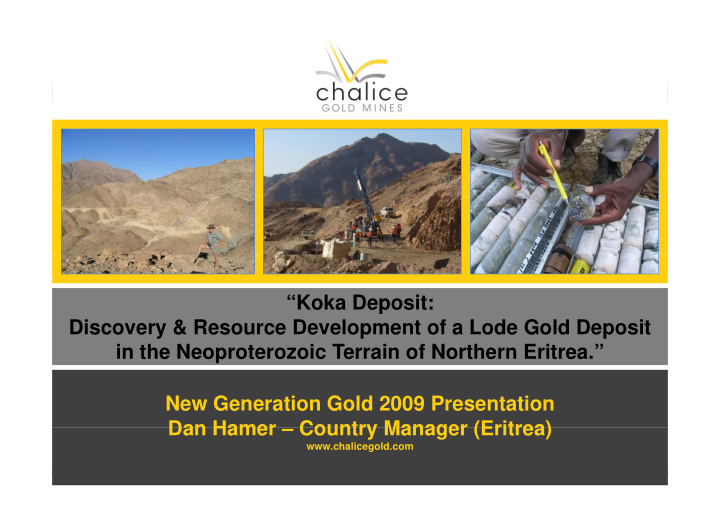 koka deposit p discovery amp resource development of a