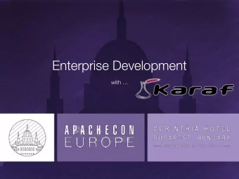 Enterprise Development  with   What needs to be done to run  JEE like applications inside Karaf?