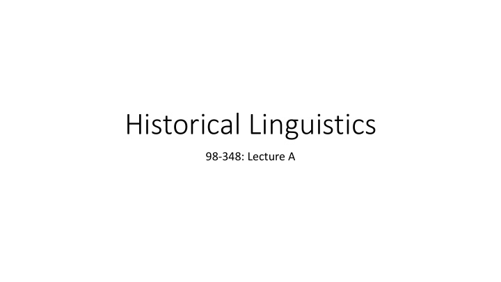historical linguistics