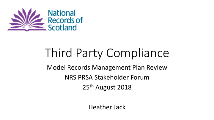 third party compliance