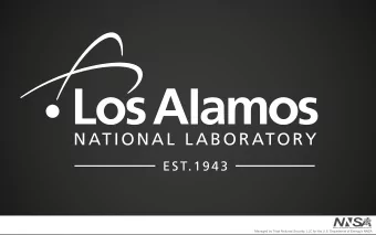 he  ur  Managed by Triad National Security, LLC for the U.S. Department of Energy's NNSA  Los