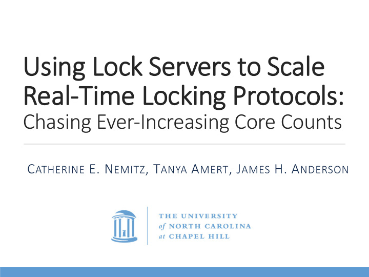 using lo using lock ser k server ers t s to sc scale ale