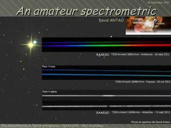 An amateur spectrometric  An amateur spectrometric  study of Albireo  study of Albireo  David ANTAO