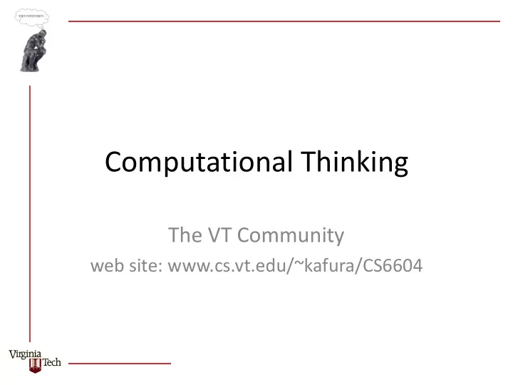 computational thinking