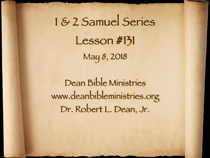 1 2 samuel series lesson 131