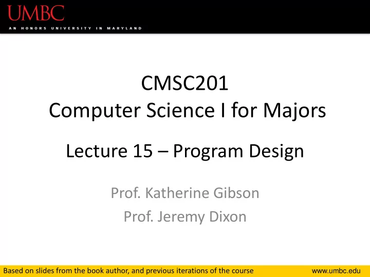 cmsc201 computer science i for majors