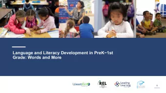 Grade: Words and More  1  About REL West    10 regions    Bridging research, policy, and