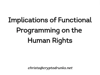 I  mp  mp  l  i  c  c  a  a  t  i  o  o  n  n  s  s  o  f  F  u  u  n  n  c  c  t  t  i  o  o  n  n