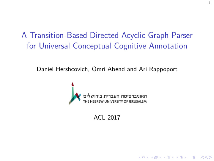 a transition based directed acyclic graph parser for