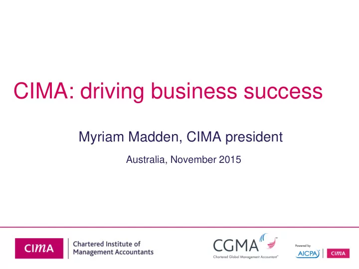 cima driving business success