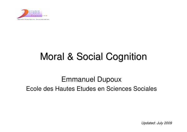 moral amp social cognition moral amp social cognition