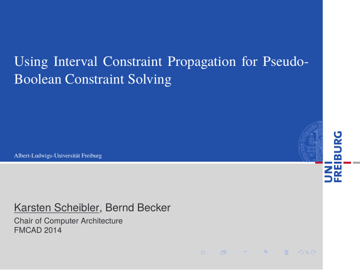 using interval constraint propagation for pseudo boolean