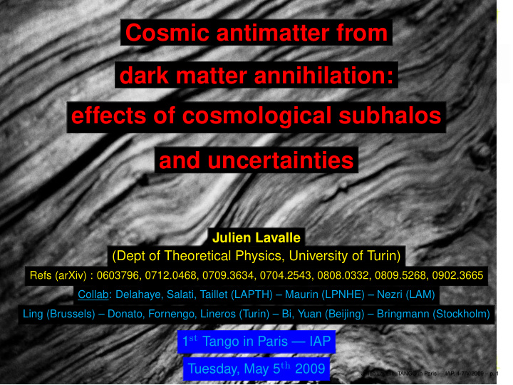 cosmic antimatter from dark matter annihilation effects