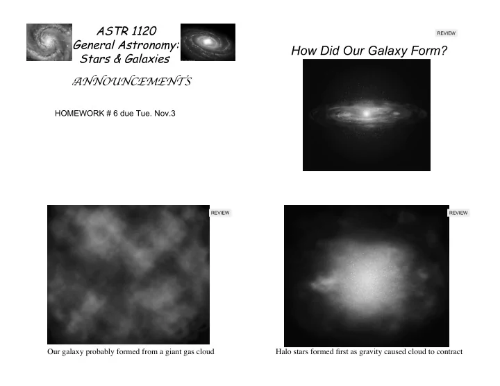 how did our galaxy form