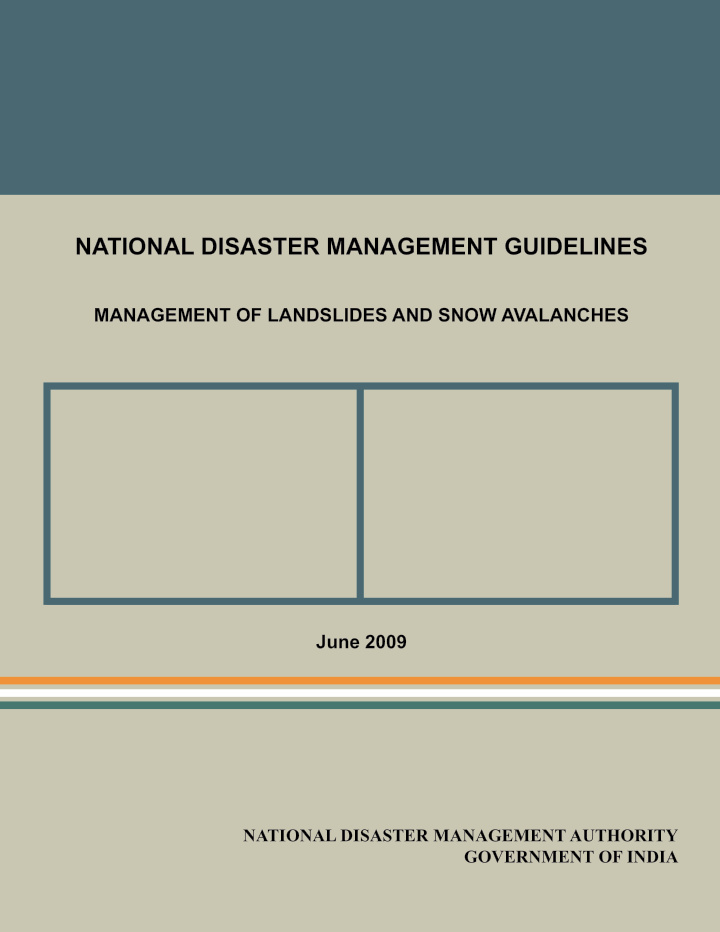 national disaster management guidelines