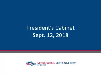 Presidents*Cabinet*  Sept.*12,*2018  Awards'  2018%Downtown%Denver%Partnership%