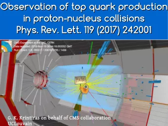 Observation of top quark production  Observation of top quark production  in proton-nucleus