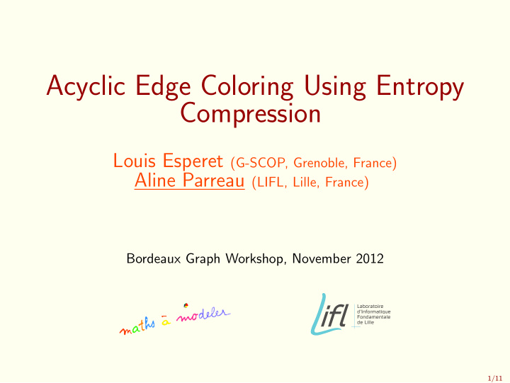 acyclic edge coloring using entropy compression