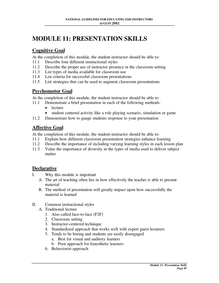 module 11 presentation skills