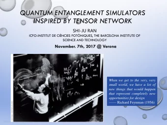 INSPIRED BY TENSOR NETWORK  SHI-JU RAN  ICFO-INSTITUT DE CINCIES FOTNIQUES, THE BARCELONA