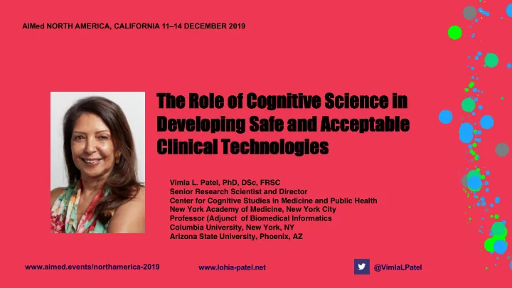 the r th role o of c cogniti tive ve sc science i in dev