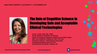 The R  Th  Role o  of C  Cogniti  tive  ve Sc  Science i  in  Dev  Devel  elop  oping Safe  afe an