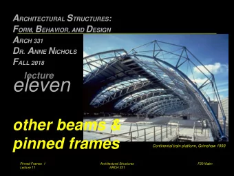 eleven  other beams &amp;  pinned frames  Continental train platform, Grimshaw 1993  Pinned Frames