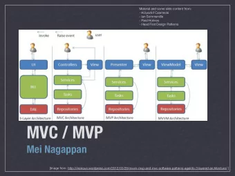 MVC / MVP  Mei Nagappan  [Image from: