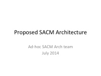 proposed sacm architecture