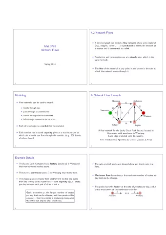 v  v  1  3  20  liquids through pipe  16  Vancouver  parts through an assembly line  s  t  10