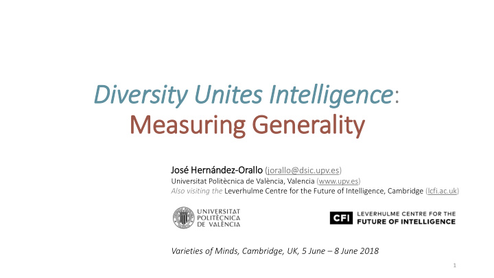 measuring generality