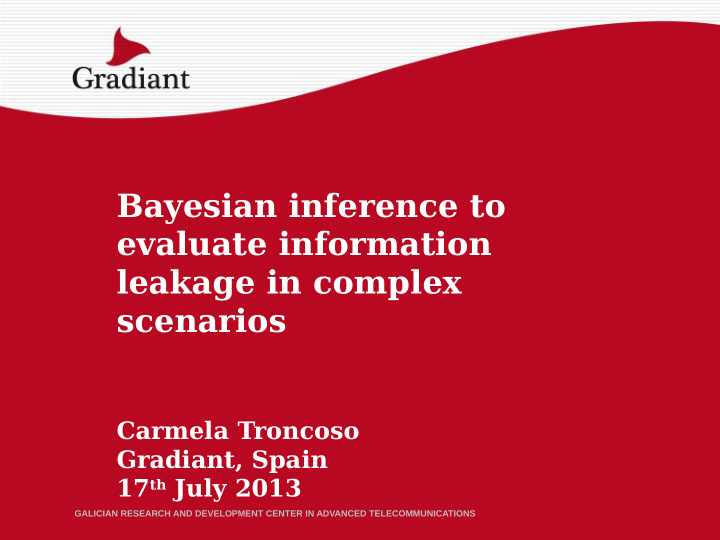 bayesian inference to evaluate information leakage in