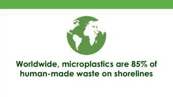 Worldwide, microplastics are 85% of  human-made waste on shorelines  what is it...  Plastic pieces