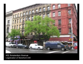 452 Amsterdam Avenue  Legalization of Storefront infill  1990 Designation Photo  1990 Designation