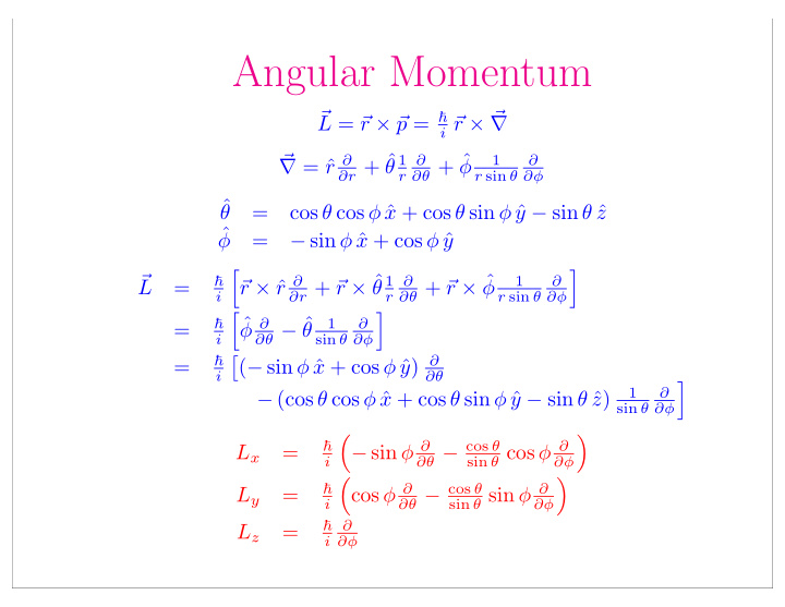 angular momentum