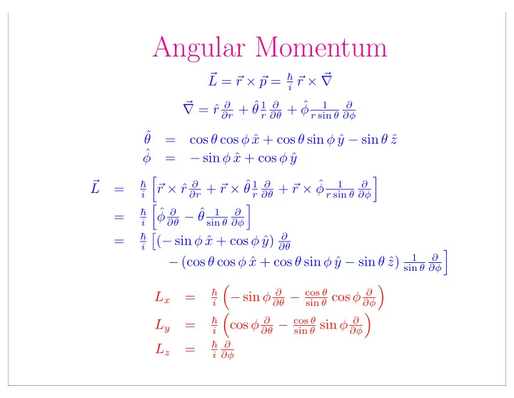 angular momentum