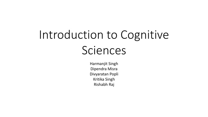 introduction to cognitive