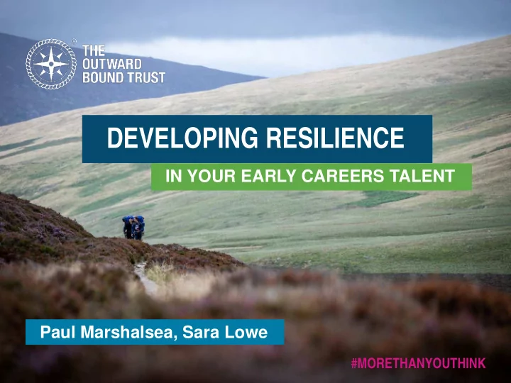 developing resilience
