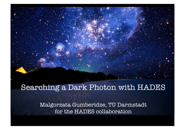 searching a dark photon with hades