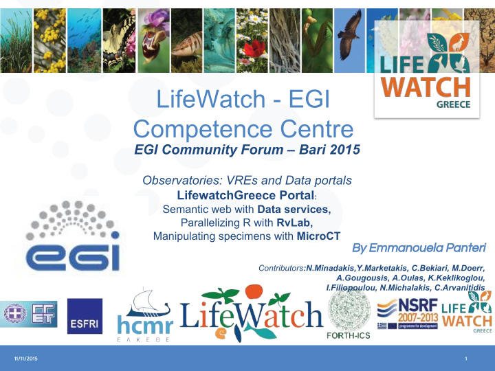lifewatch egi competence centre