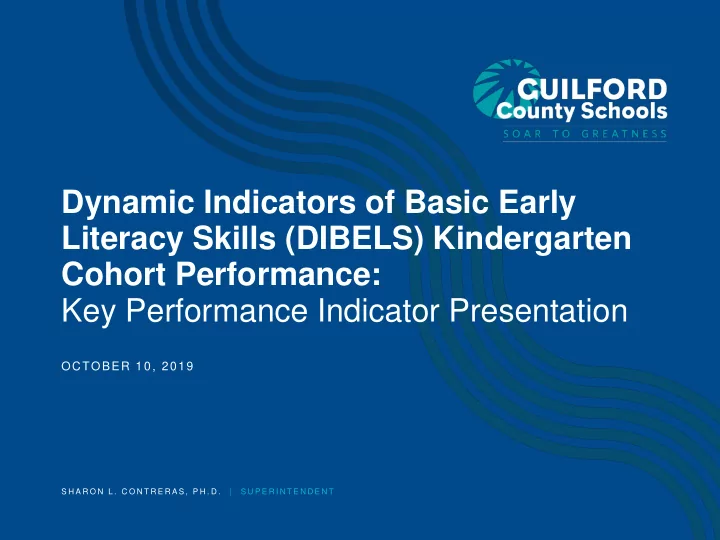 dynamic indicators of basic early
