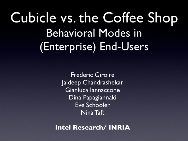 cubicle vs the coffee shop