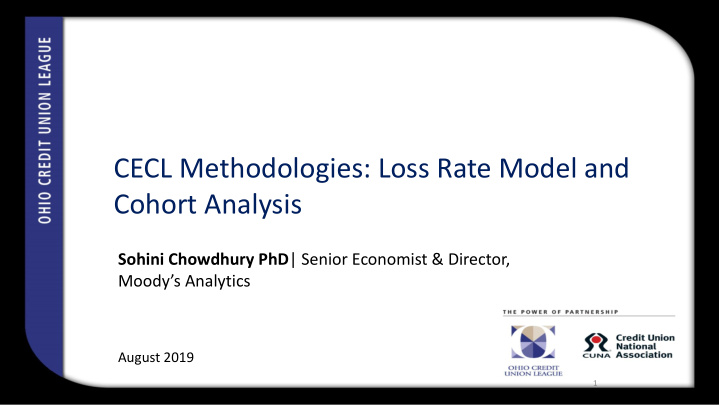cecl methodologies loss rate model and