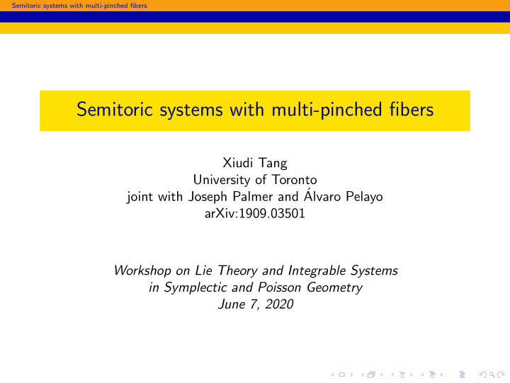 semitoric systems with multi pinched fibers