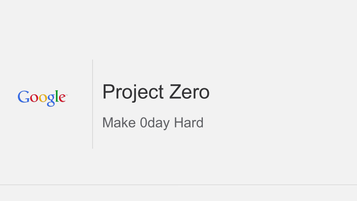 project zero