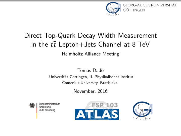 direct top quark decay width measurement in the t t