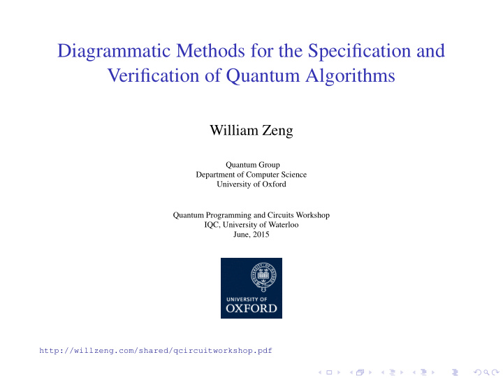 diagrammatic methods for the specification and