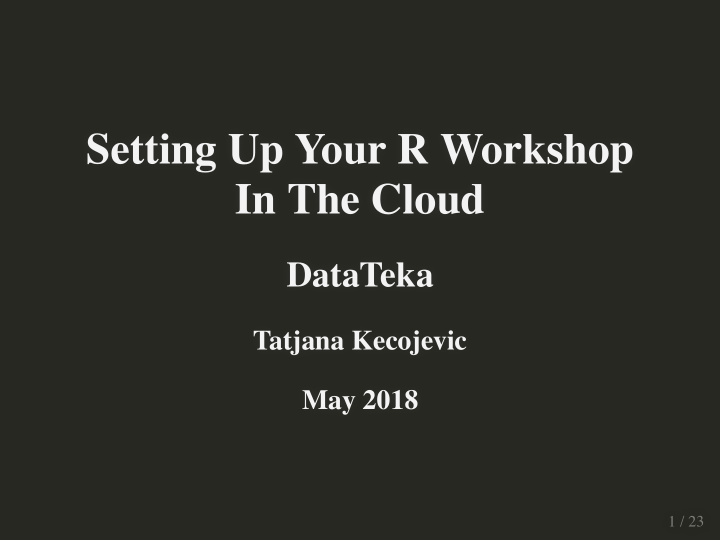 setting up your r workshop in the cloud